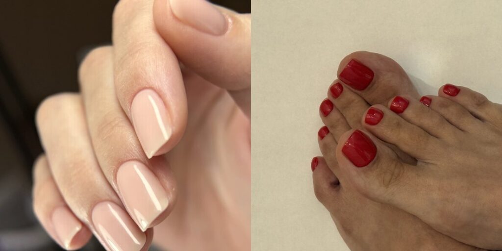 Russian manicure and pedicure at Aiza Karimova Skincare